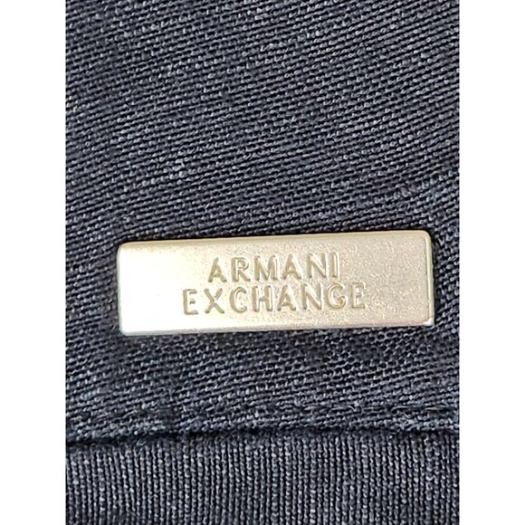 AX Armani Exchange Men's Linen Twill Chino Navy Blue Pants W31"x27" - Picture 9 of 16